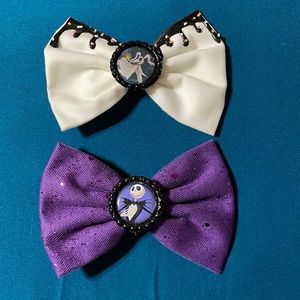 Nightmare before Christmas hair bows